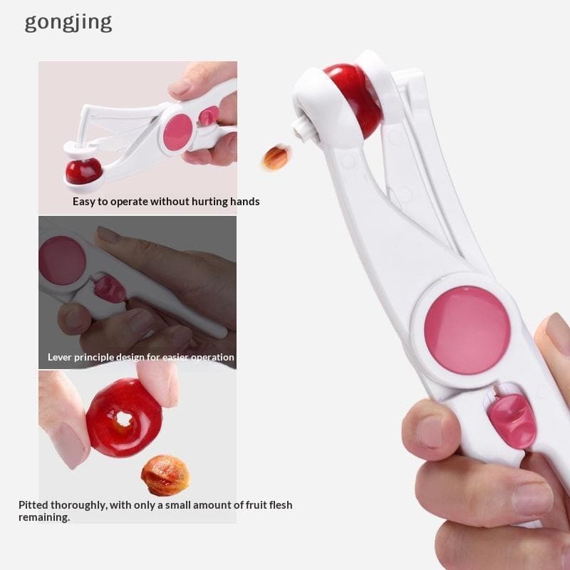 gongjing Food Grade ABS Cherry Seeder Pitter Com Alça Antiderrapante Qui Pit Remoção Para Cozinha Doméstica Salada De Fr