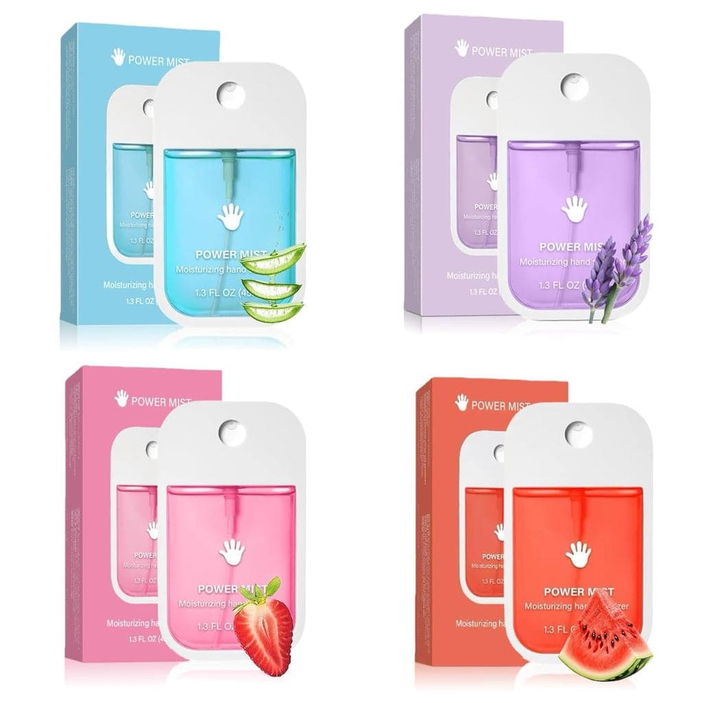 4 unidades de Spray Desinfetante para Mãos, Spray Hidratante Portátil em Tamanho de Viagem, Desinfetante para Mãos de Bo