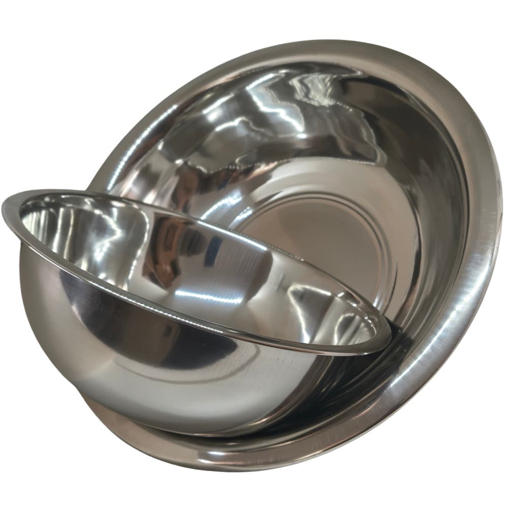 Kit 2 Tigelas Bowl Aço Inox 30 e 40cm Bacia Grande Multiuso