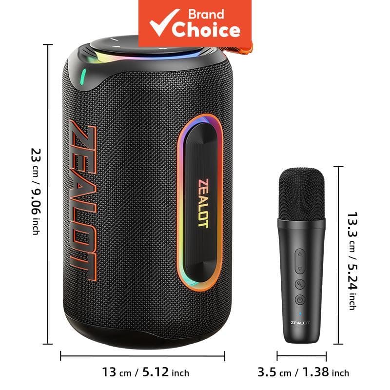 ZEALOT MP1 Alto-Falante Bluetooth À Prova D'água 60W Rich Bass BT5.4 TWS Caixa De Som Portátil