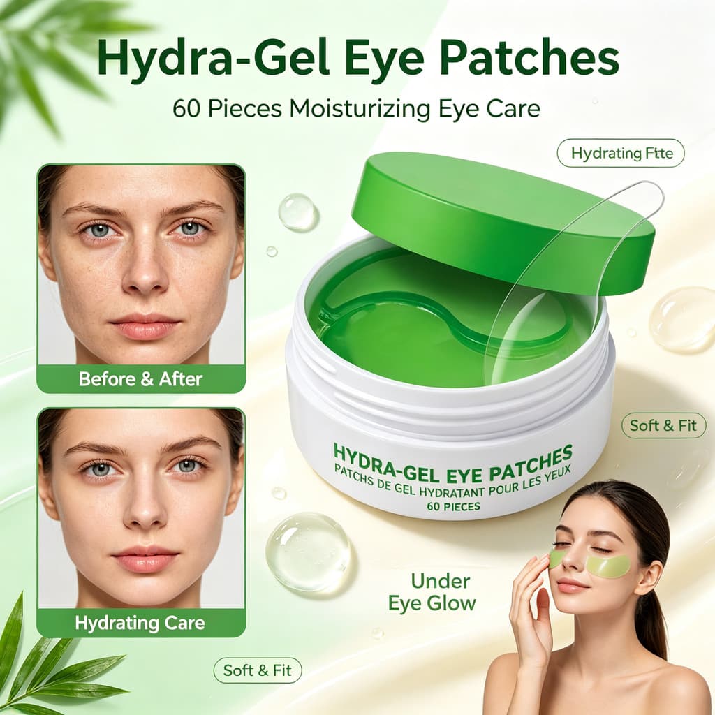 Pacote Com 60 Géis Revitalizantes Para Os Olhos , Máscaras Reafirmantes Leves Preencher E Acalmar A Área Dos Delicada