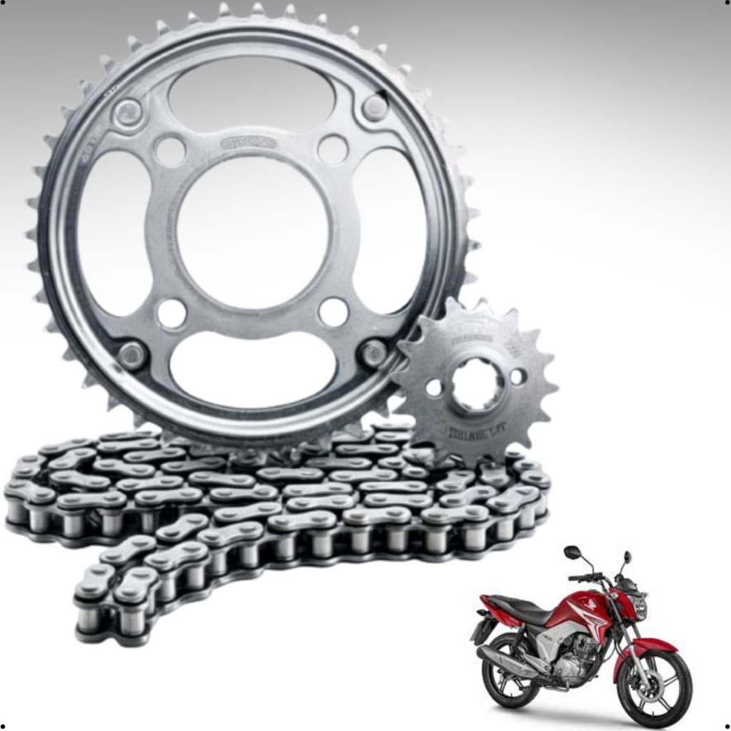 Relação Transmissão Moto Cg 150 Fan 150 Titan 150 Aço 1045 Todas