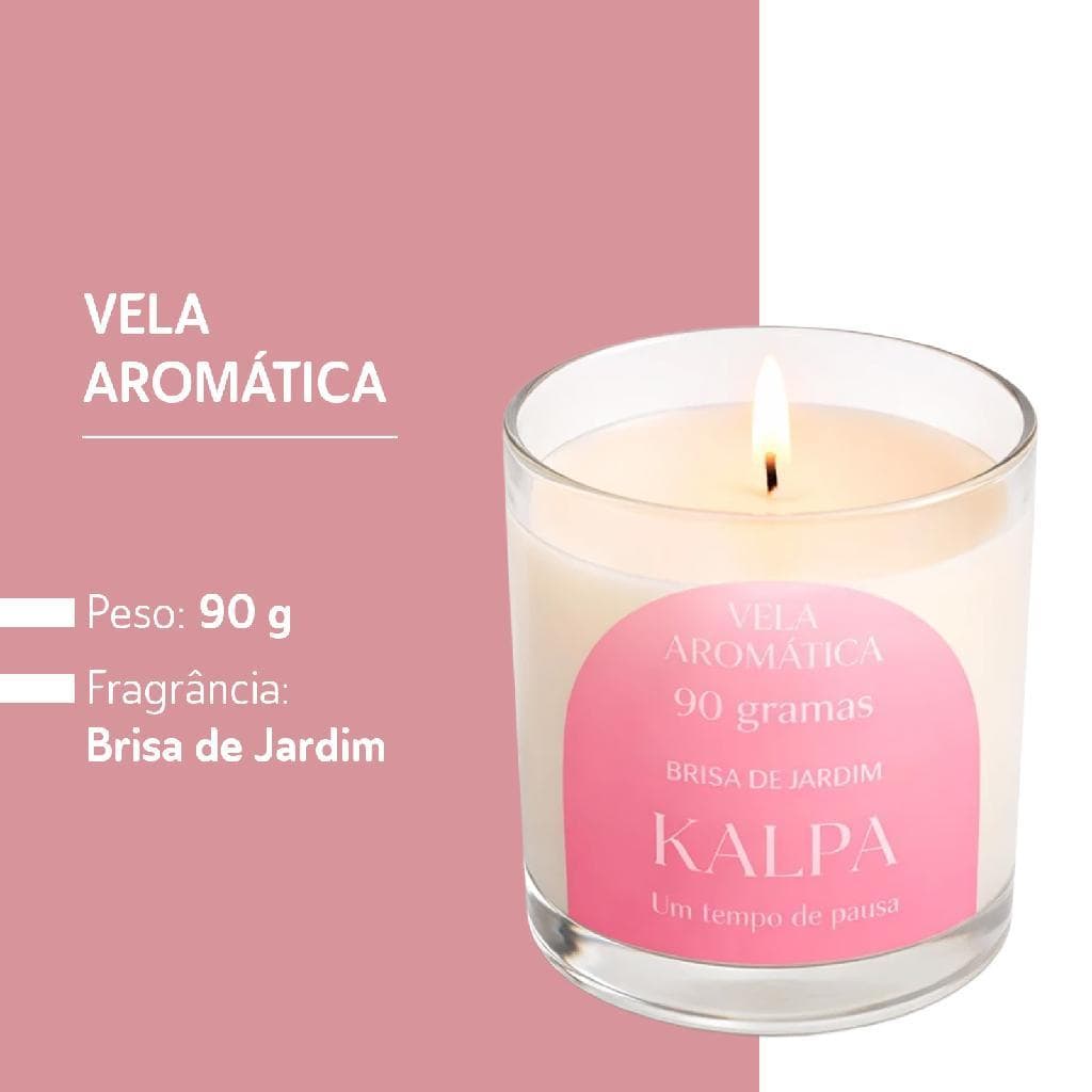 Vela aromática kalpa perfumada aromas 90g aromaterapia