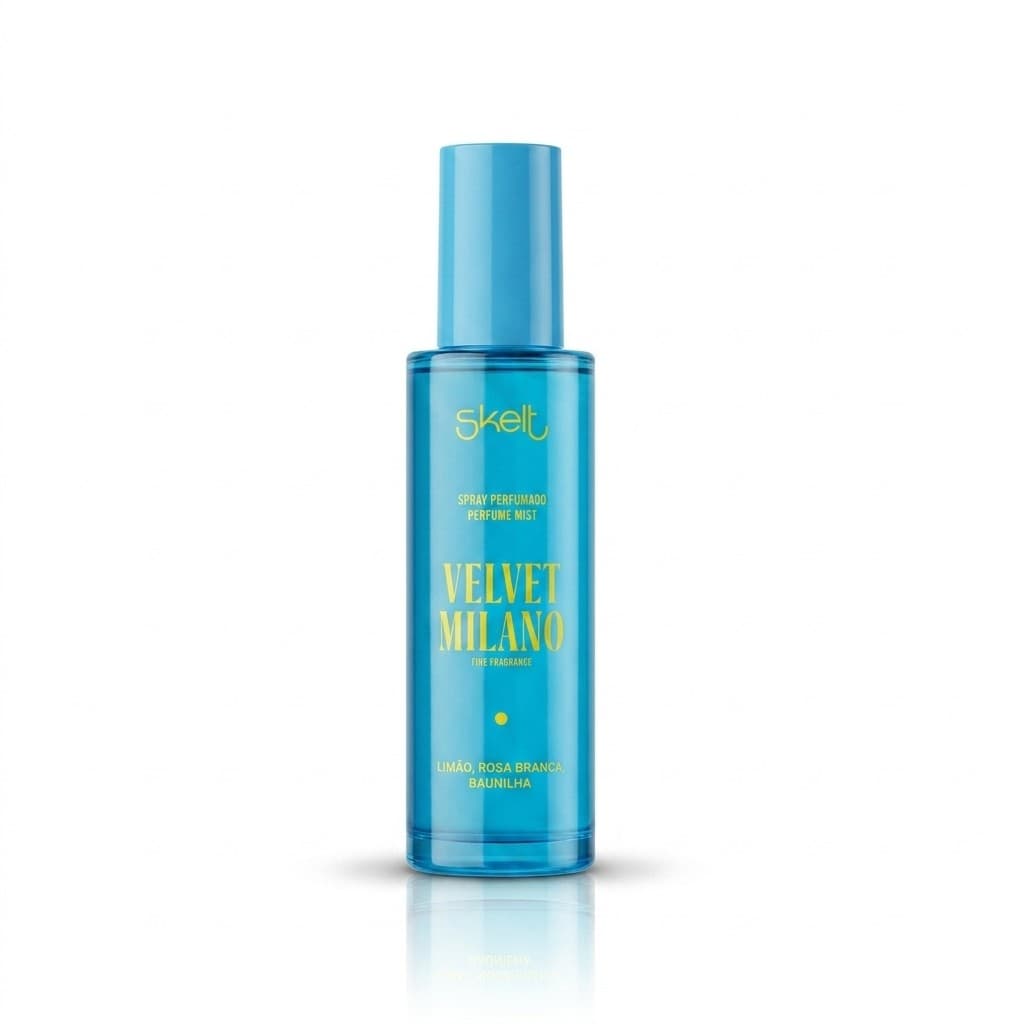 Body Splash Skelt Velvet Milano 100ml Colonia Corporal Perfume Mist Fragrancia Gourmand Alta Fixacao
