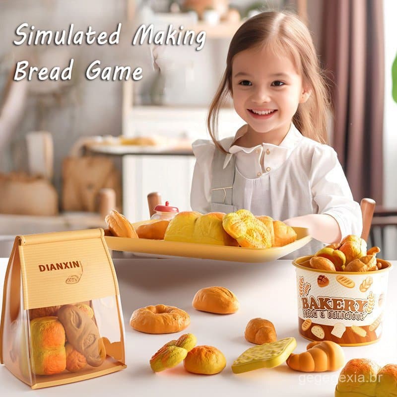Crianças Fingir Jogar Conjuntos De Brinquedos De Cozinha Simulação Sobremesa Pão Comida Cozinhar Jogos Casa Festa Ativid