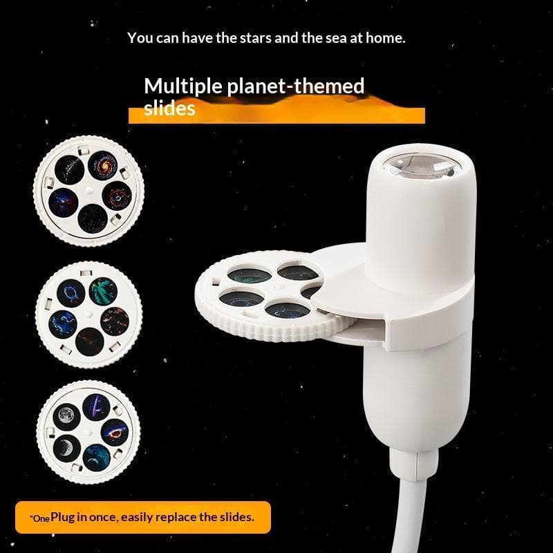 FFE USB Galaxy Projetor Luz RGB Lâmpada De Projeção Estrela Com Mudança De Cor 360 ° Ajustável Para Decoração De Quarto