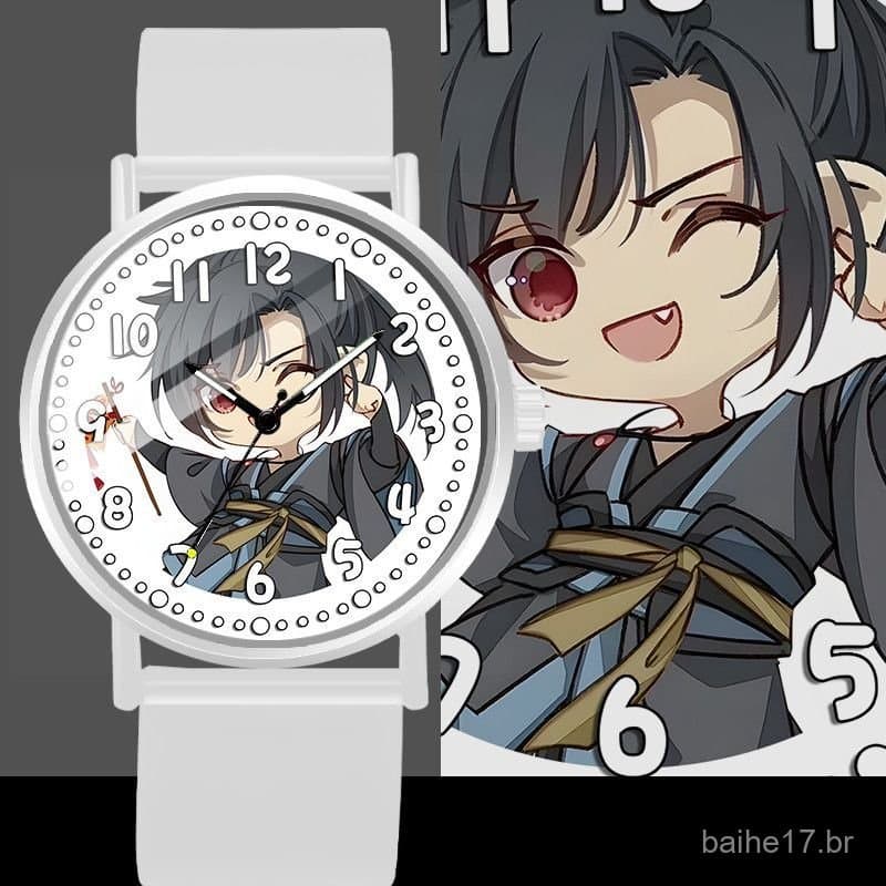 Relógio estilo ponteiro simples, feito por fãs de Wei Wuxian e Lan Wangji, da popular marca Magic Master, resistente à á