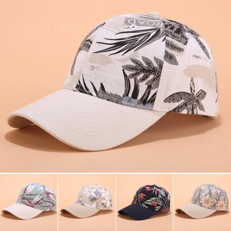 Boné De Beisebol De Verão Feminino Flor Bordado Chapéus De Sol Ajustável Snapback Viseira Bonés