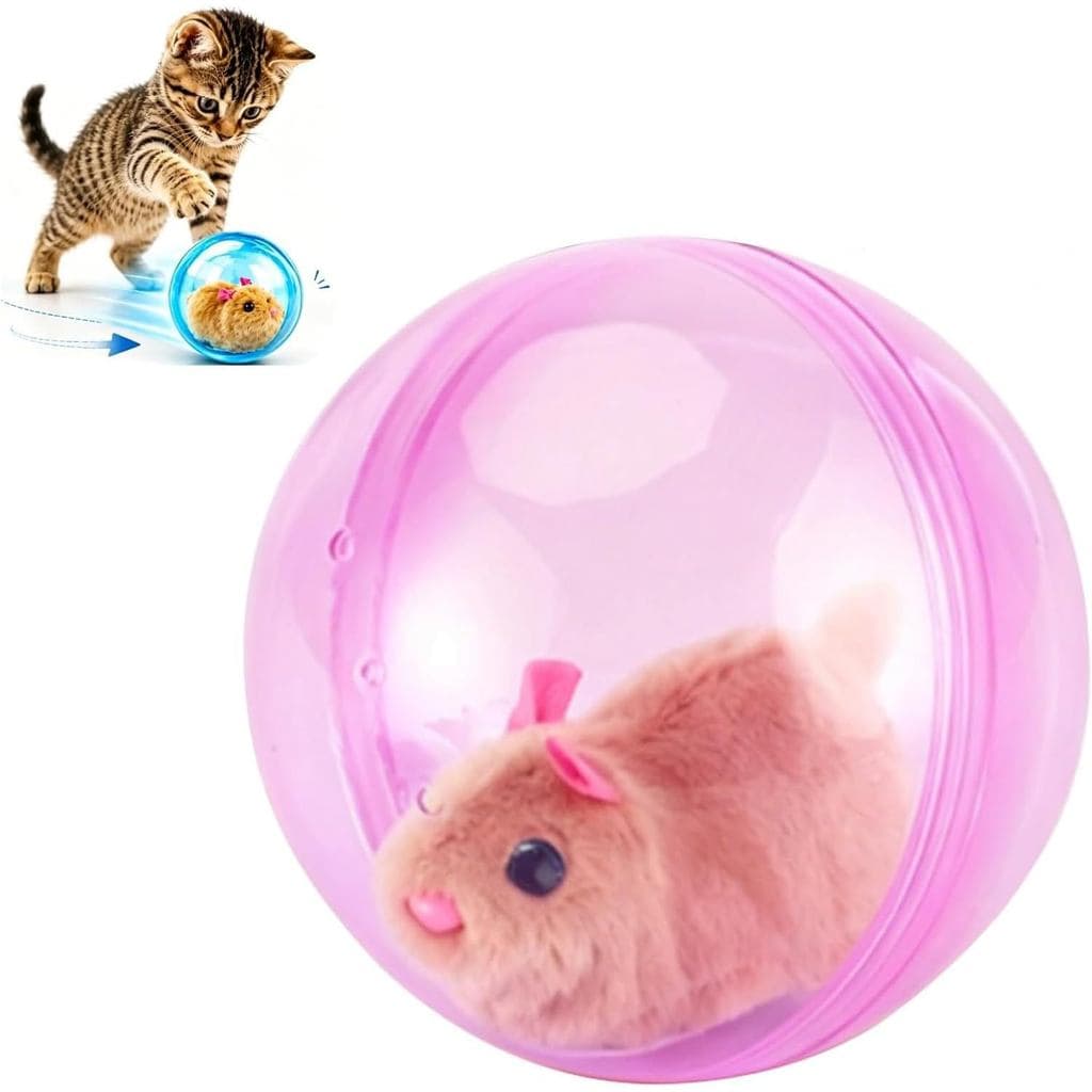 Bola De Gato Interativa Auto-Rolamento , Móvel Giratória De 360 , Brinquedo De Animal De Estimação Em Movimento Automáti