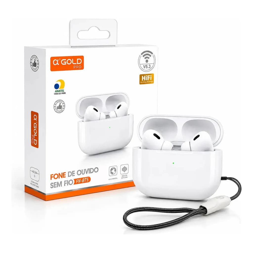 Fone Sem Fio Bluetooth A Gold Bt5 Touch Com Microfone