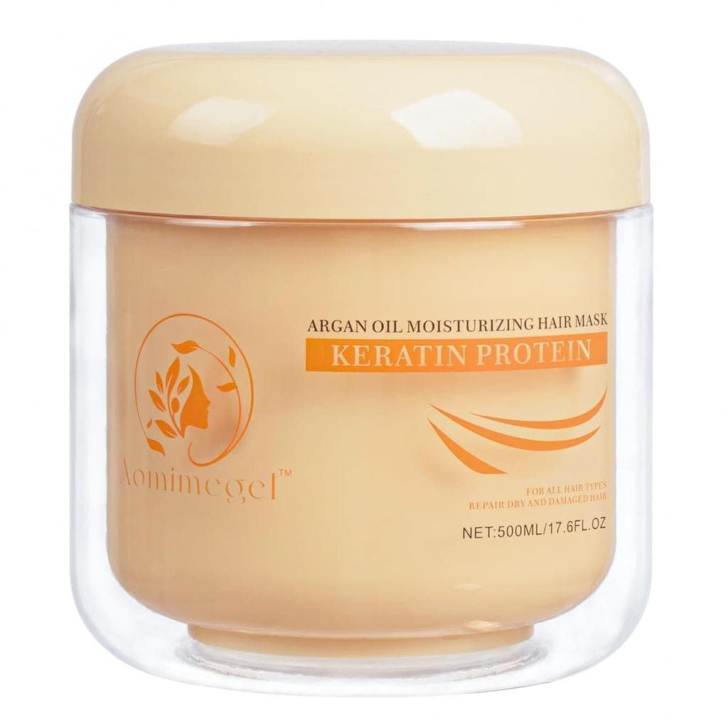 Máscara capilar de colágeno, máscara capilar de reparação profunda com óleo de argan, adequada para cabelos danificados,