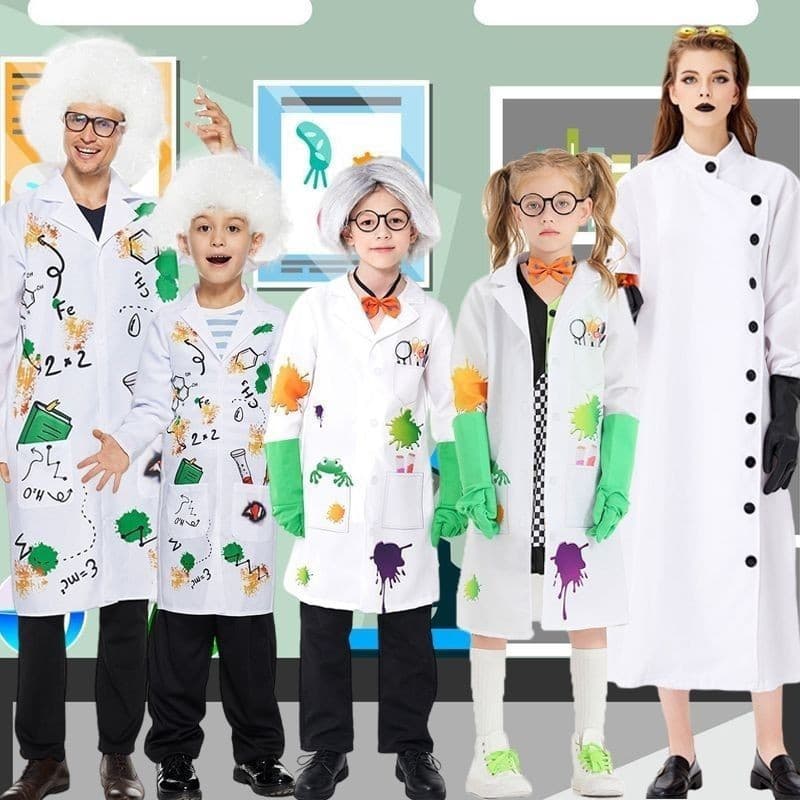 Fantasia de Cosplay Frankenstein Masculina Feminina Infantil Cientista Louco Adulto Jardim de Infância Profissional D 42