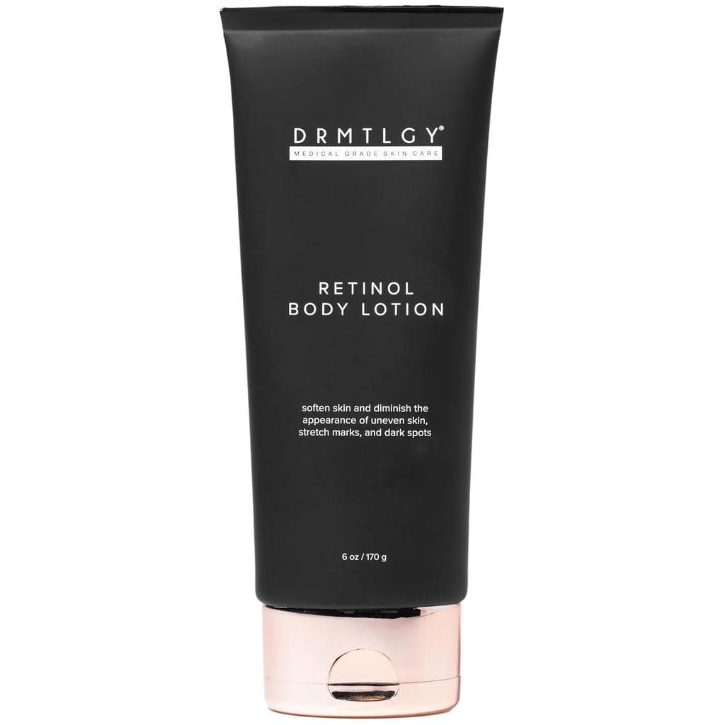 Loção Corporal com Retinol DRMTLGY – Creme Corporal Firmador e Antienvelhecimento para Pele Envelhecida, Estrias e Pele