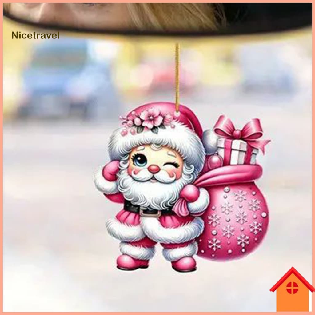 Cute Holiday Ornament Christmas Pendant Decoration Snowman Hanging with Lanyard – Acrylic Xmas Tree Easy to Hang for F
