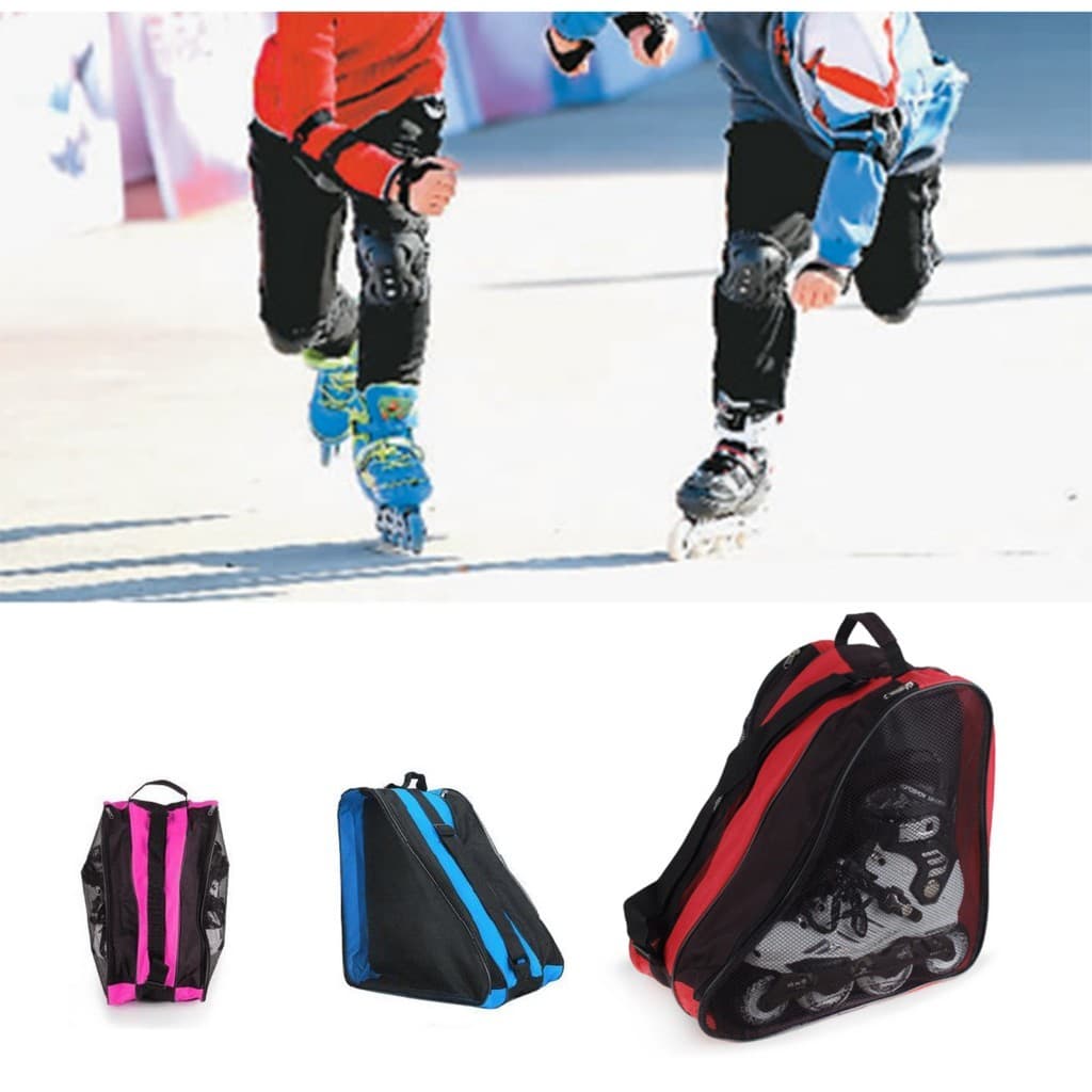 Bolsa De Patinação Triangular Ajustável-Ganchos De Metal Com Alça De Ombro Para Patins De Gelo