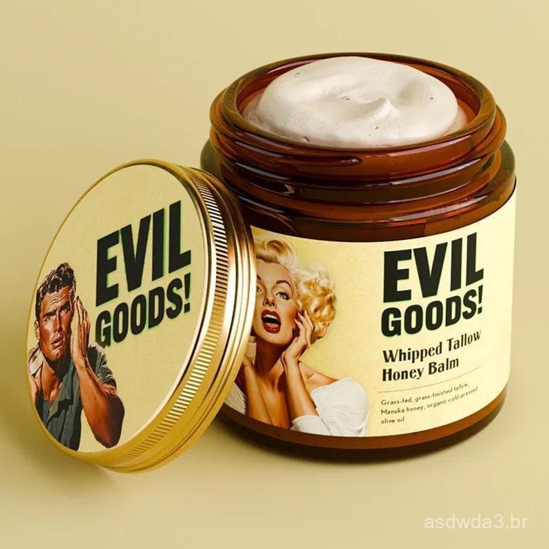 EVILGOODS! Sebo de Carne Moellosa e Mel de Manuka Hidratante Facial Orgânico Nutritivo Loção Corporal Bálsamo Labial Hid