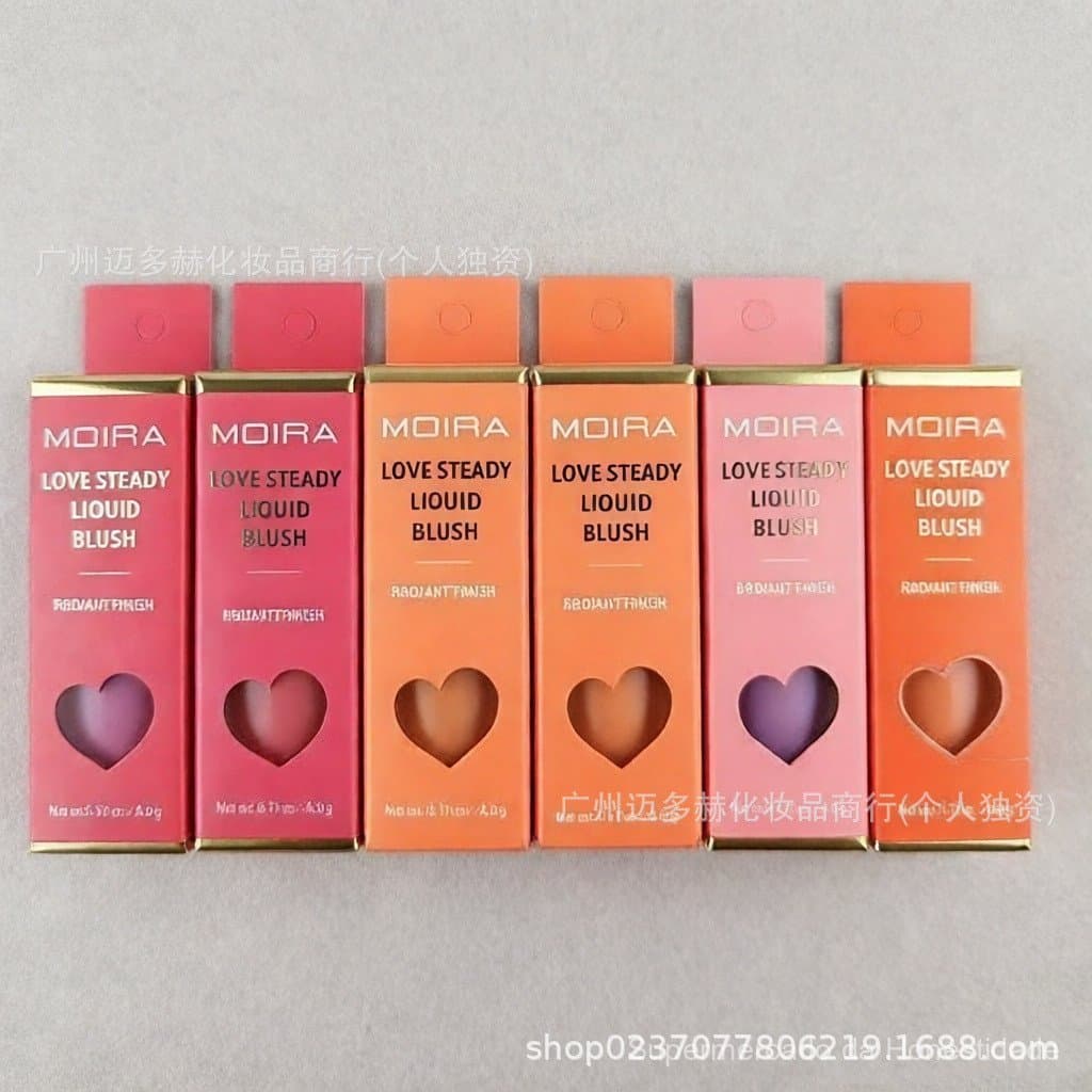 O Blush Líquido Moira Love Steady é leve, de longa duração, com acabamento matte, efeito de foco suave e hidratante.