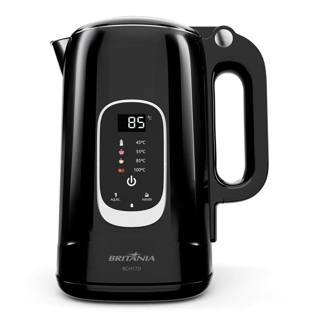 Chaleira Elétrica Britânia 1,7L Painel Touch Preta BCH17D