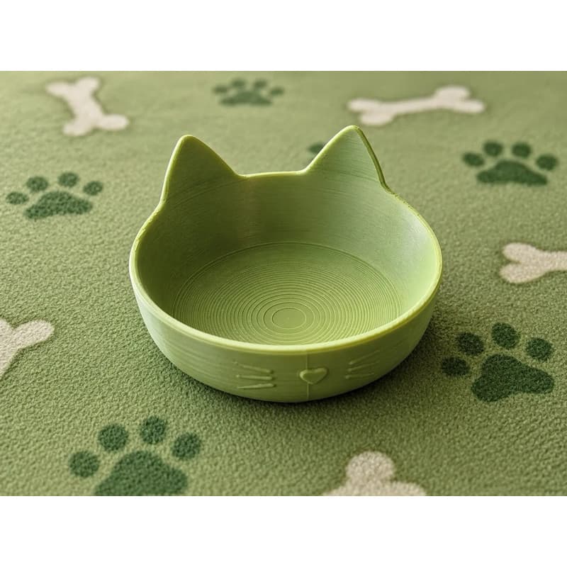 Comedouro Pet Gatinho | Tigela para Gatos e Cachorros Pequenos | Pote de Ração e Água em Formato de Gato