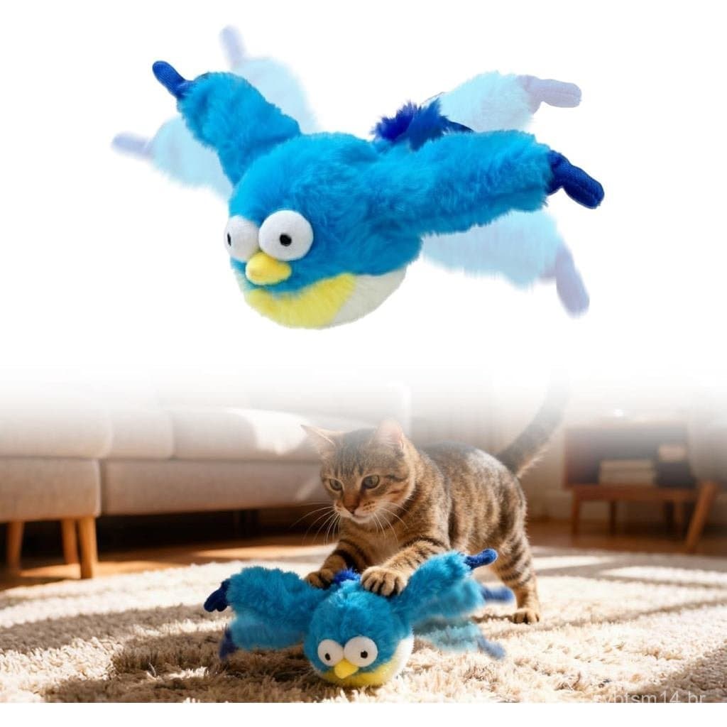 Brinquedo Interativo para Gatos em Forma de Pássaro Chilrear, Novo Brinquedo para Gatos em Forma de Pássaro Voador 2026,