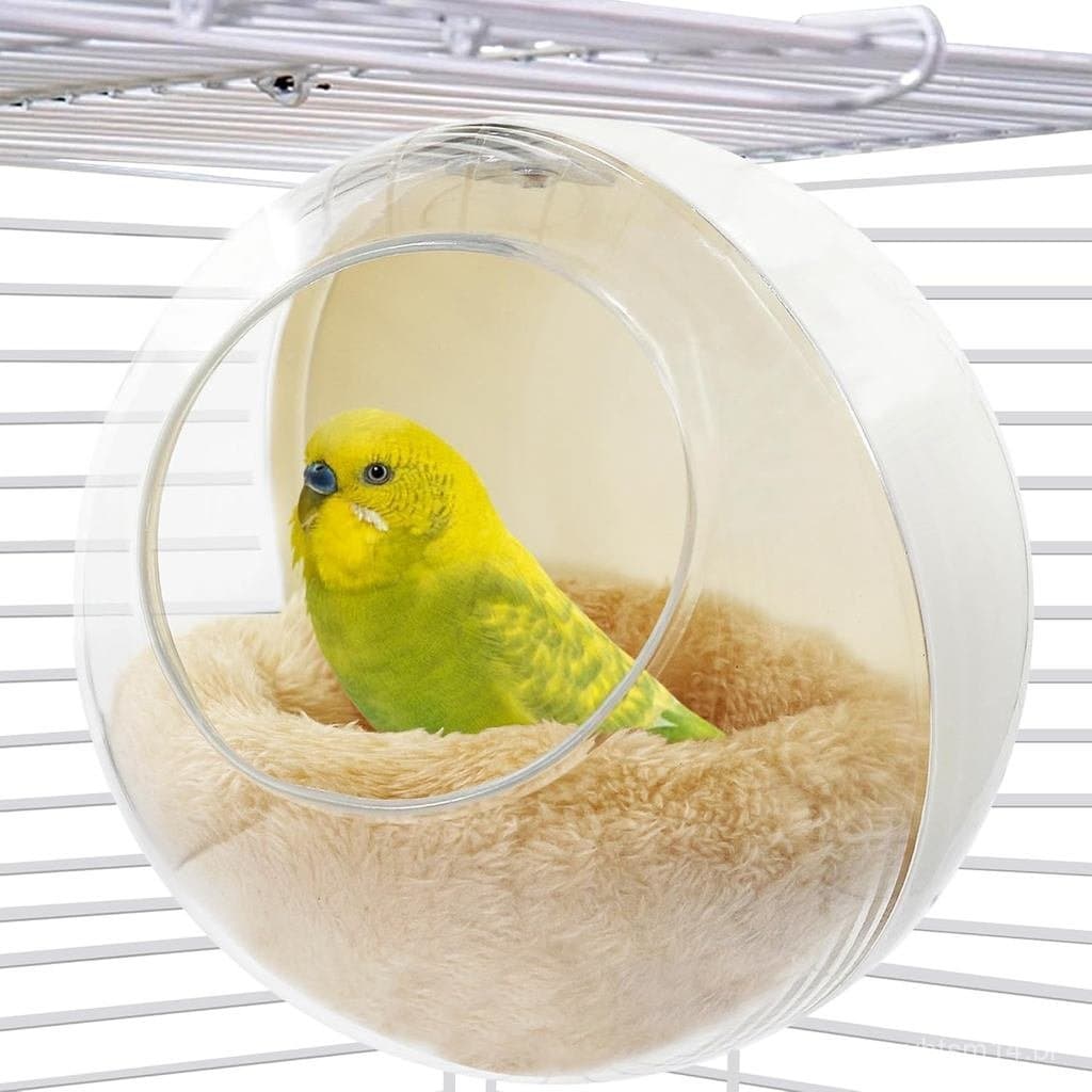 Ninho para Pássaros para Gaiola, Resistente a Mordidas, Lavável, com Observação Transparente, Casa Pequena para Pássaros