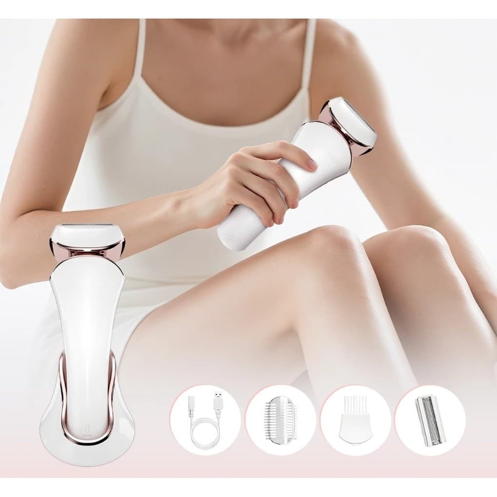 Aparador Íntimo mulheres Depiladora Barbeador Elétrico Com Luz Perna Corpo Depilação Depilador A Prova d'Água MOBY LUX