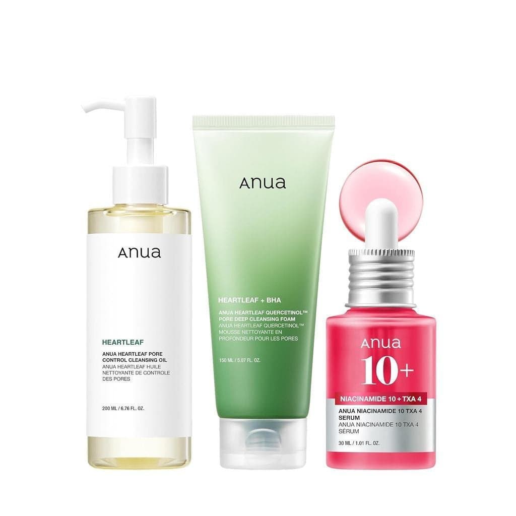 Método de três passos adequado para iniciantes na criação de pele de vidro, incluindo óleo de limpeza, limpador facial e