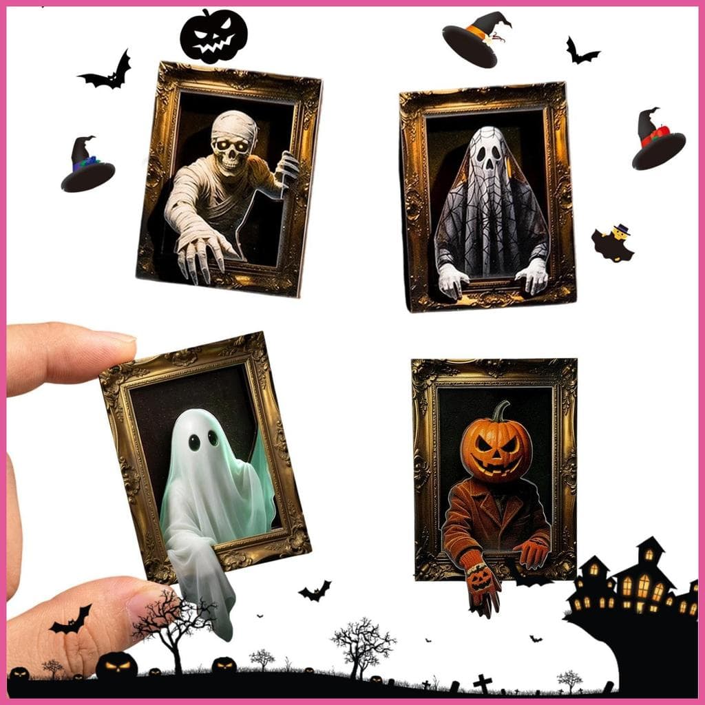 Ímãs De Halloween Para Geladeira , 4 Peças , Múmia Gótica , Abóbora , Fantasma , Decoração De Fortes openalbr