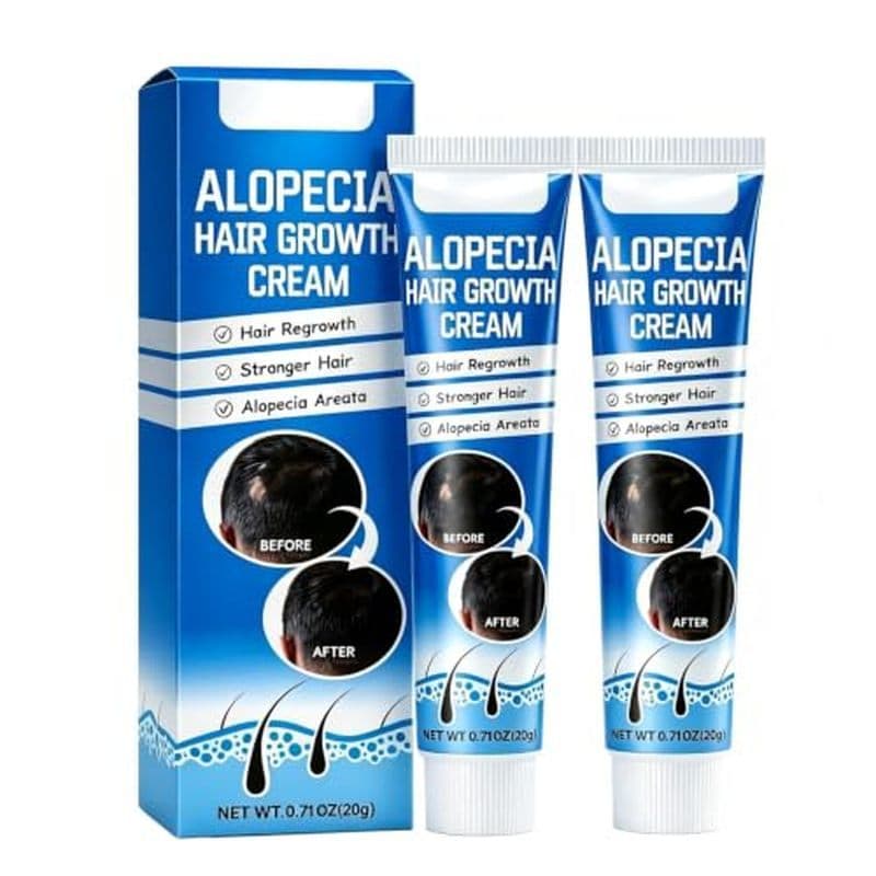 Alopecia Creme De Crescimento Capilar Com Óleo De Alecrim E Biotina | Tratamento Anti-Queda De Cabelo Para Cabelos Mais