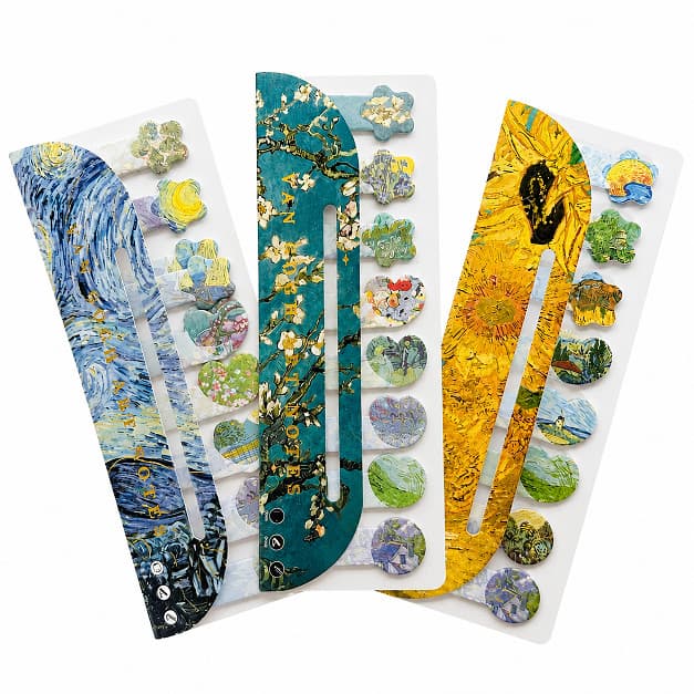 CARTELA COM 8 POST-ITS VAN GOGH ( 20 FLS, 19×7 CM)