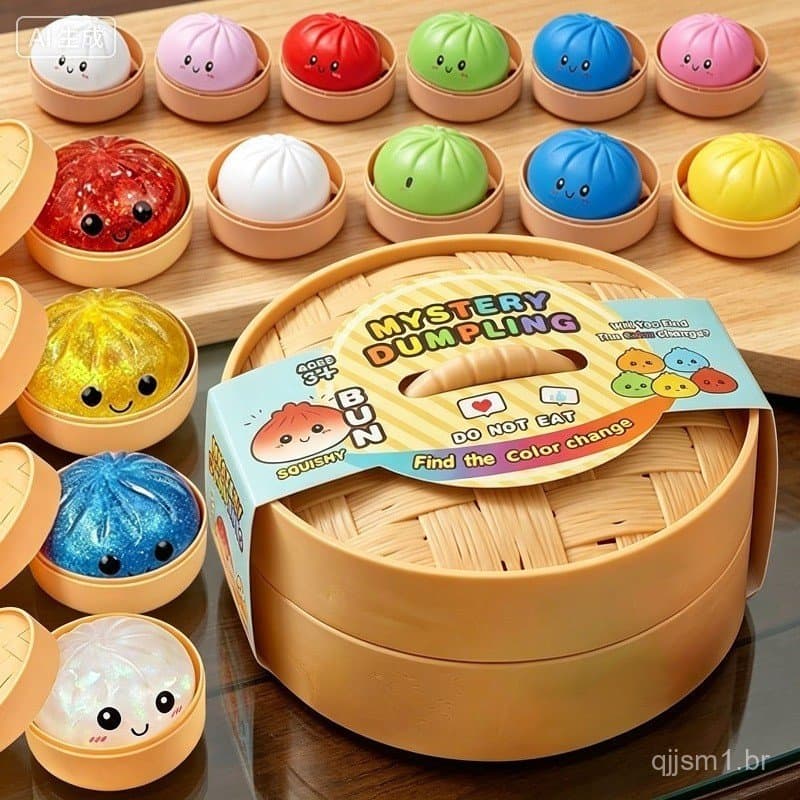 Bola de Decoração de Mesa Premium, Brilhante, Macia e Elástica, Brinquedo Anti-stress de Subida Lenta, Modelo Mole Cozid