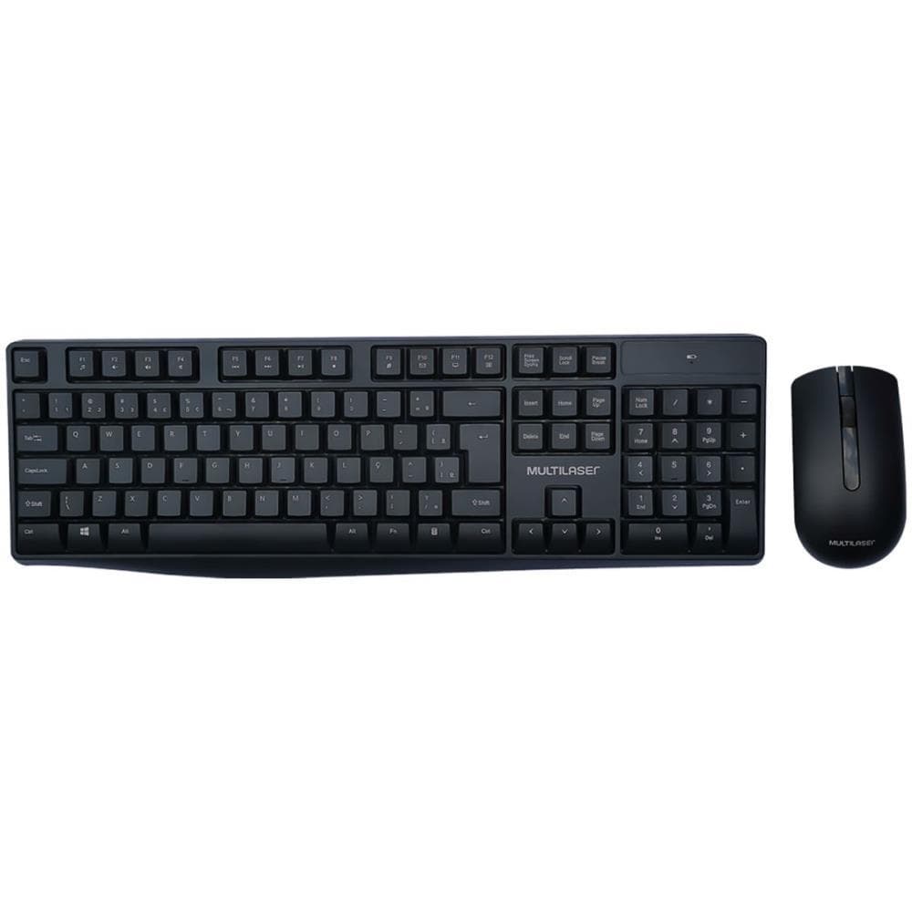 Kit Perifericos Teclado+mouse sem Fio Preto (7908414408234)