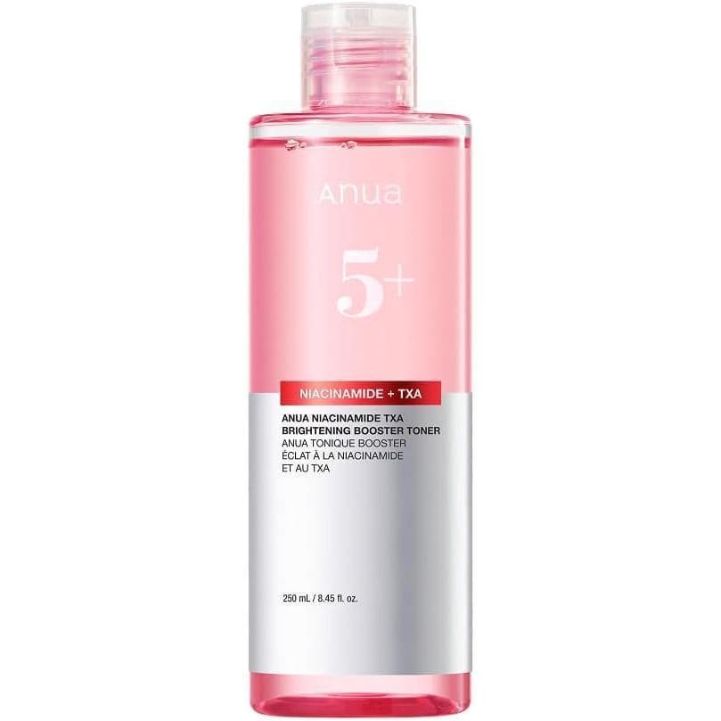 Anua Niacinamide Hyaluronic Acid Brightening Essence Toner, toner essência rosa claro, usado para tratamento de manchas