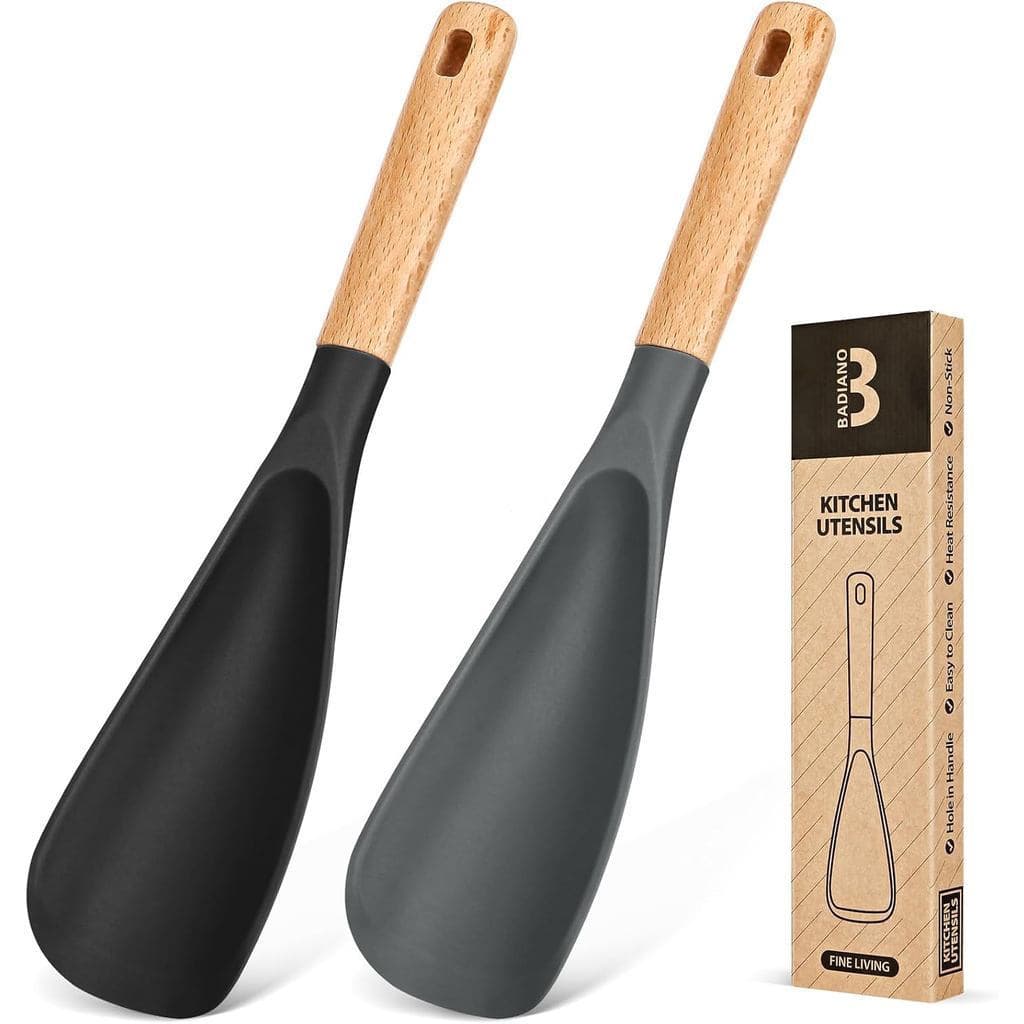 Colher de Cozinha para Utensílios Antiaderentes, Ideal para Cozinhar e Servir, Feita de Silicone Fosco Resistente e Livr