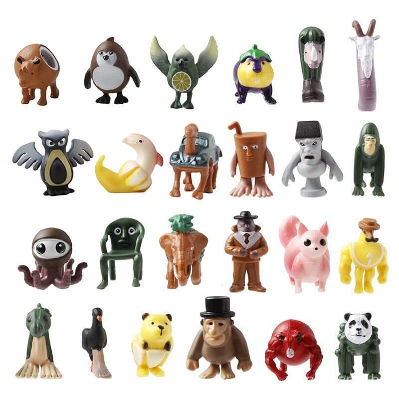 24 Pçs/Set Italiano Brainrot Anime Figura De Ação Conjunto Tung Sahur Tralalero Tralala Bombardino Crocodilo Figuras Mod
