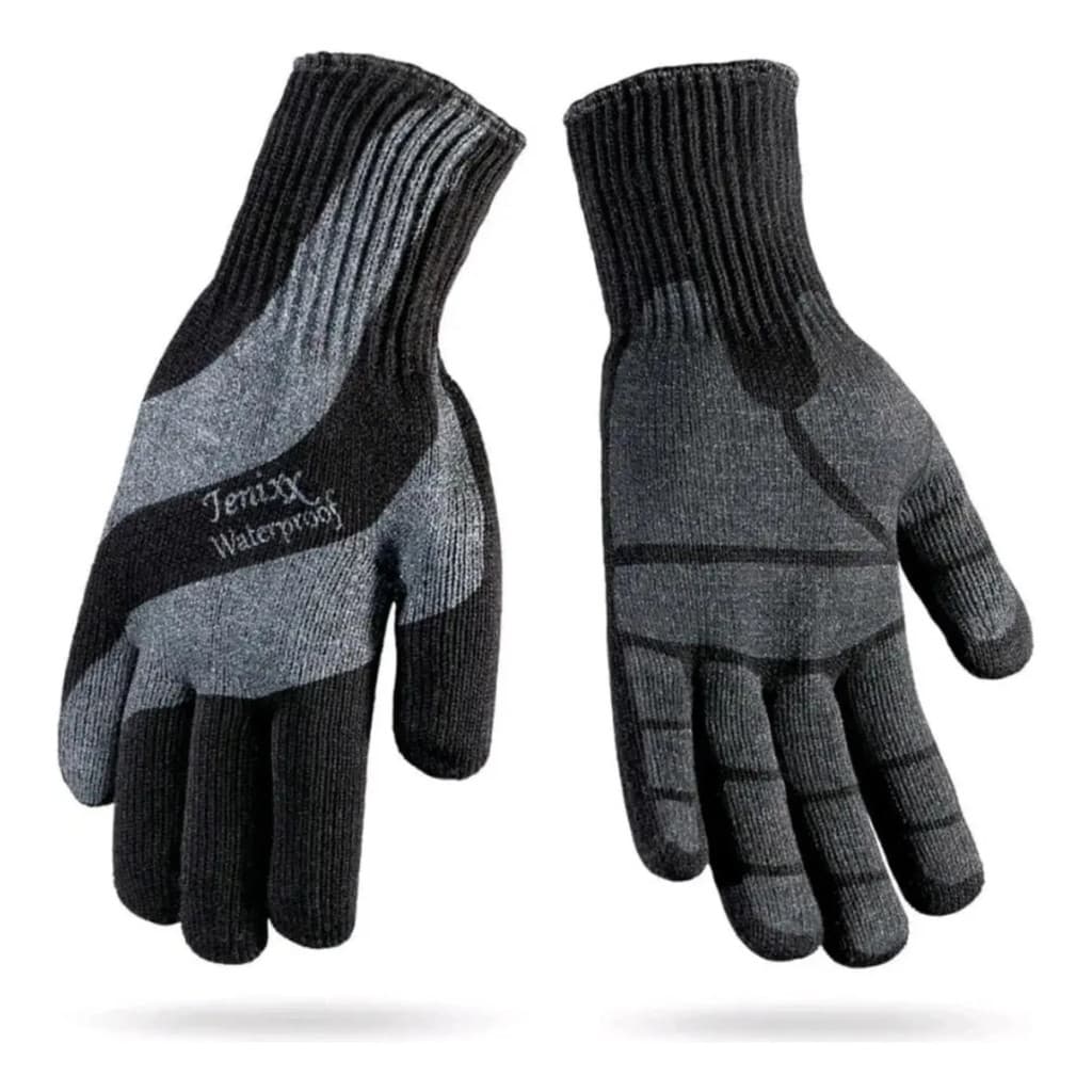 Luva Motoqueiro Impermeável Malha Forrada Para Frio/chuva Preto G