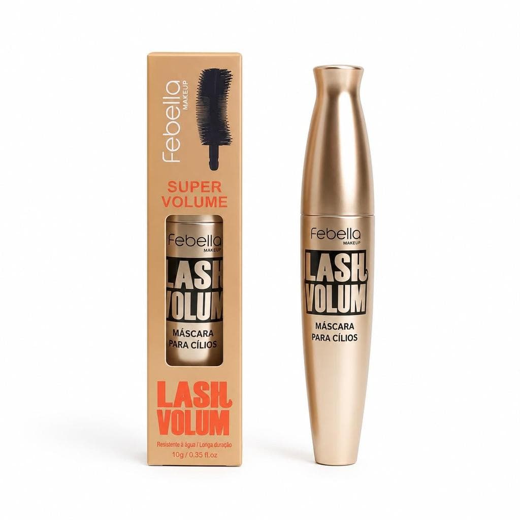 MÁSCARA PARA CÍLIOS LASH VOLUME SUPER VOLUME – FEBELLA MAKEUP