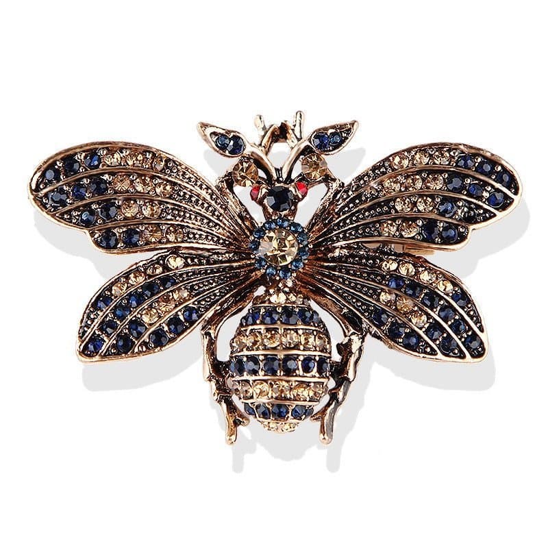 Broche Vintage Unissex de Abelha com Diamantes