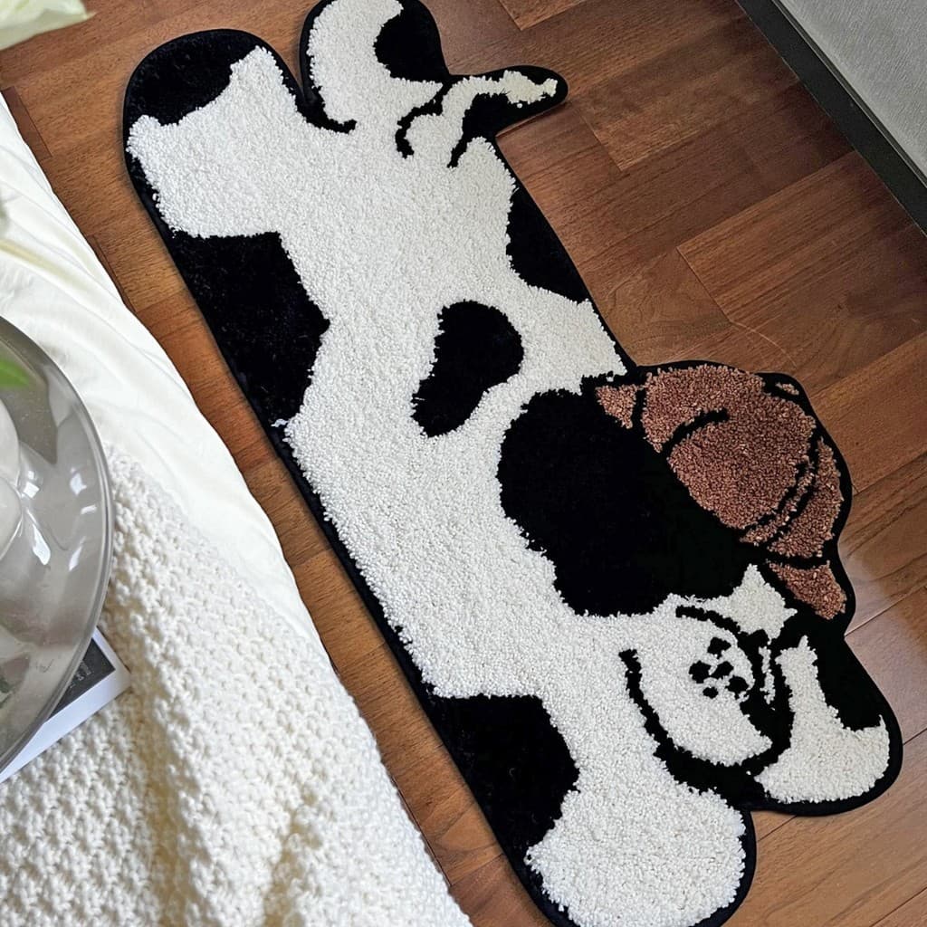 Novo estilo manchado cão reunindo tapete sala de estar quarto dos desenhos animados Animal antiderrapante tapete quarto