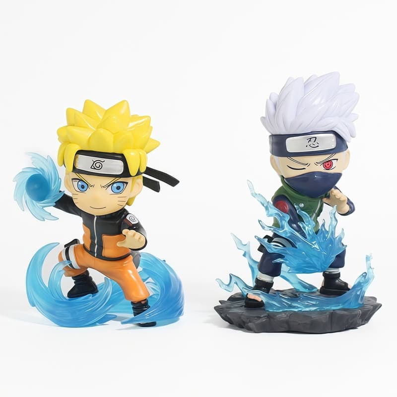 1 Peça 10cm Anime Naurto Q Versão Figura Hatake Kakashi Chidori Uzumaki Naruto Rasengan Pvc Estatueta De Ação Estátua Co