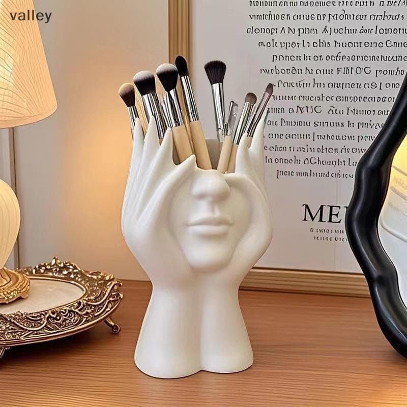 [VLY] 1 Pcs Criativo Corpo Humano Arte Estilo Material De Escritório Desktop Suporte Para Caneta De Armazenamento Multif