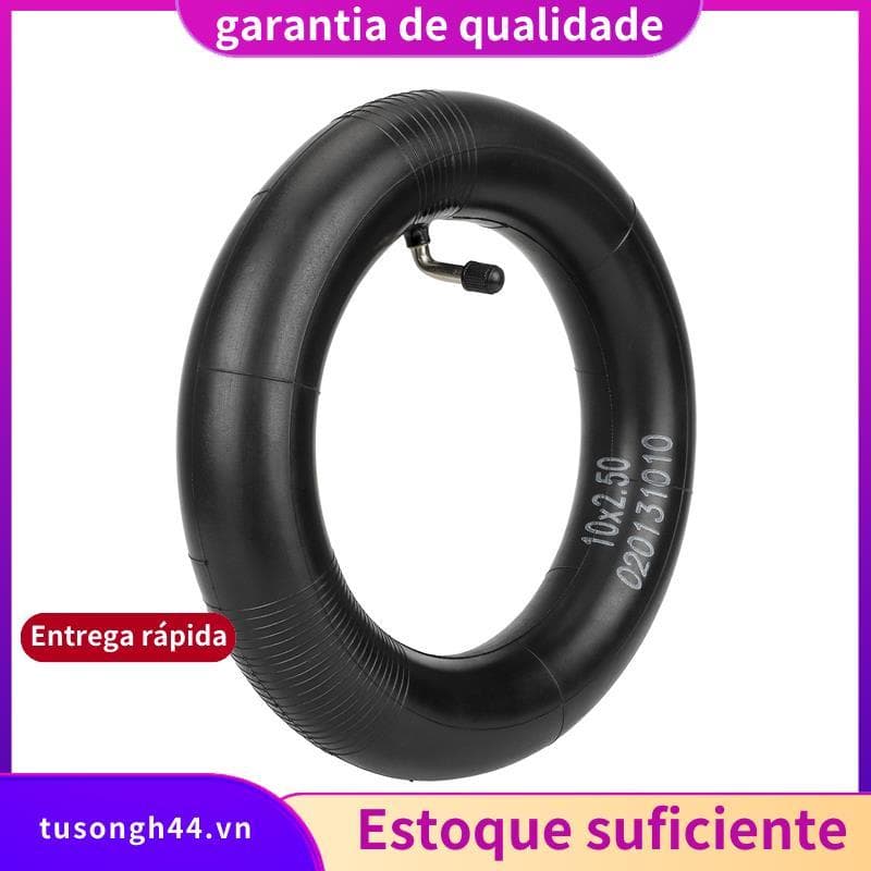 Tubo Interno 10X2.5 Válvula De 90 Graus Para Scooter Elétrica Zero 10X/VSETT Curvo Fácil De Usar jimarnoldbr