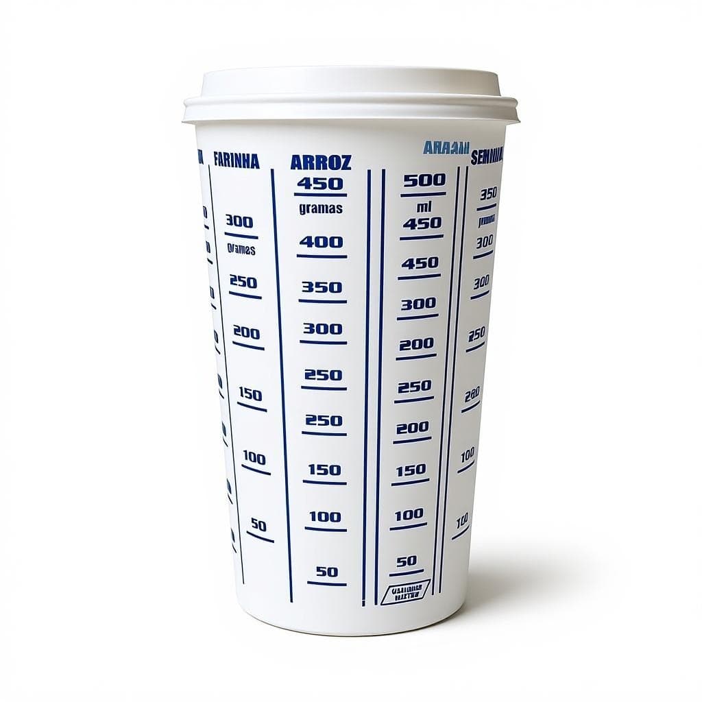 Copo Medidor Plástico 500ml Multiuso com Bico Dosador para Cozinha