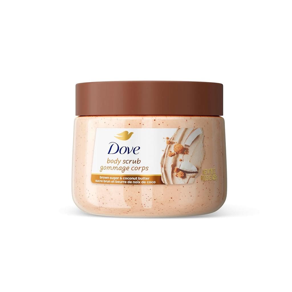 Esfoliante Corporal Dove com Açúcar Mascavo e Manteiga de Coco, Esfolia e Nutre Profundamente para uma Pele Suave e Radi
