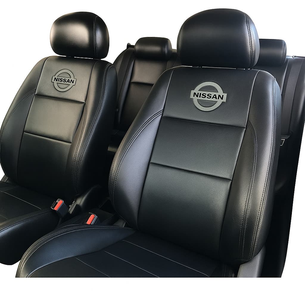 Capas Banco Carro Couro 100% Impermeável Grossa Versa Frontier Kicks March Sentra + Capa De Volante