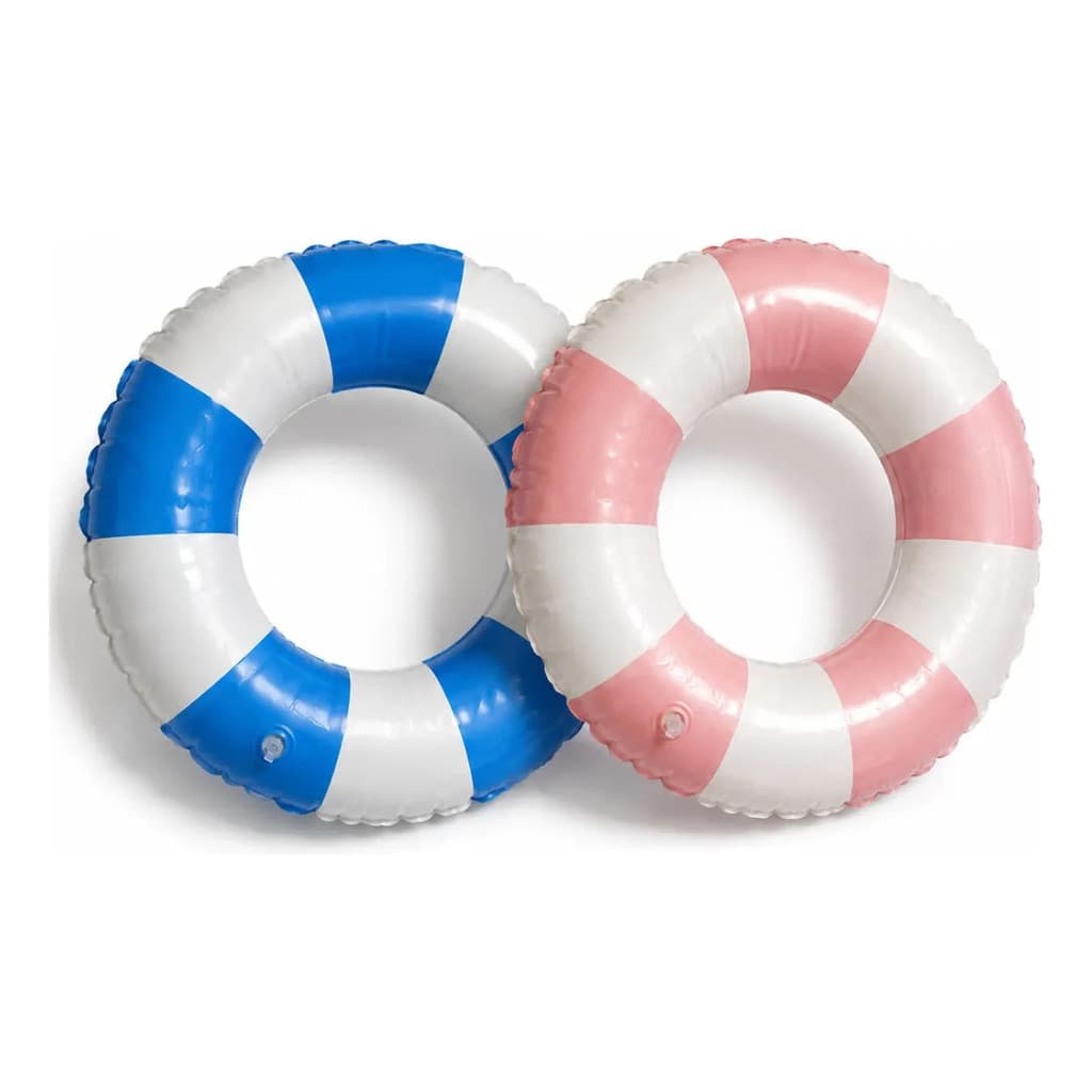 Boia Inflável Redonda 90cm Azul Ou Rosa Para Piscina Praia Verão