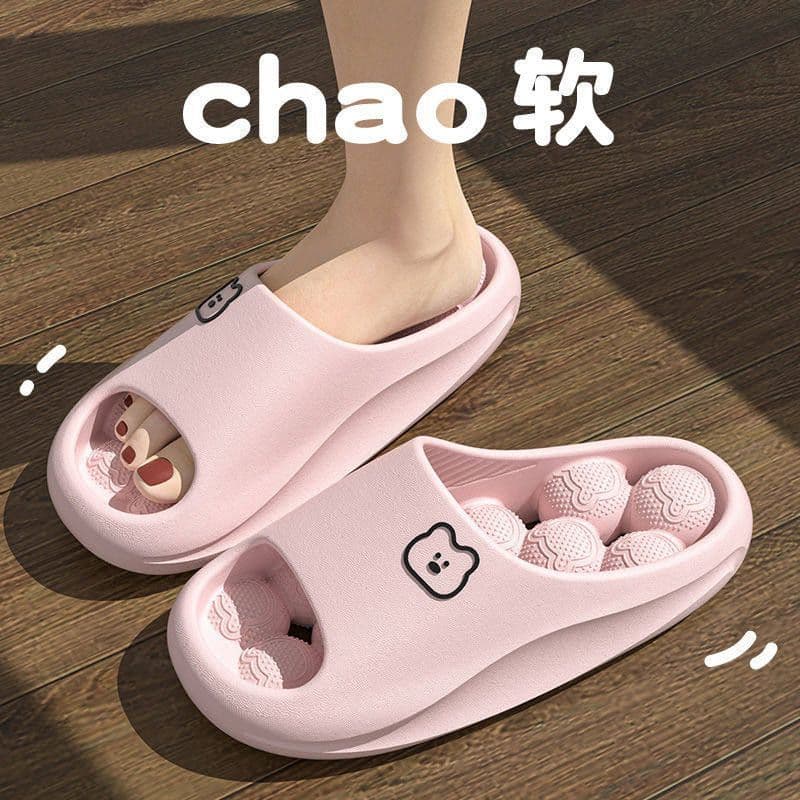 Casais Uso Doméstico EVA Antiderrapante Acuponto Massagem Partículas Chinelos Unisex Pé Terapia Sapatos De Saúde