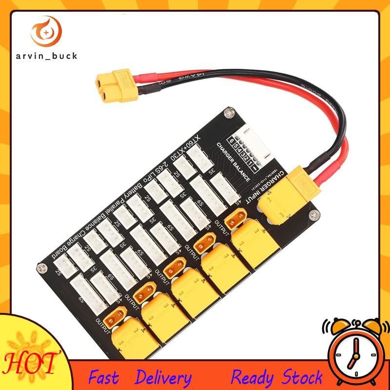 Placa De Carregamento De Bateria Lipo Paralelo XT30 Plug 2 ? Baterias De Lítio 6S Para Componentes Eletrônicos Do Carreg