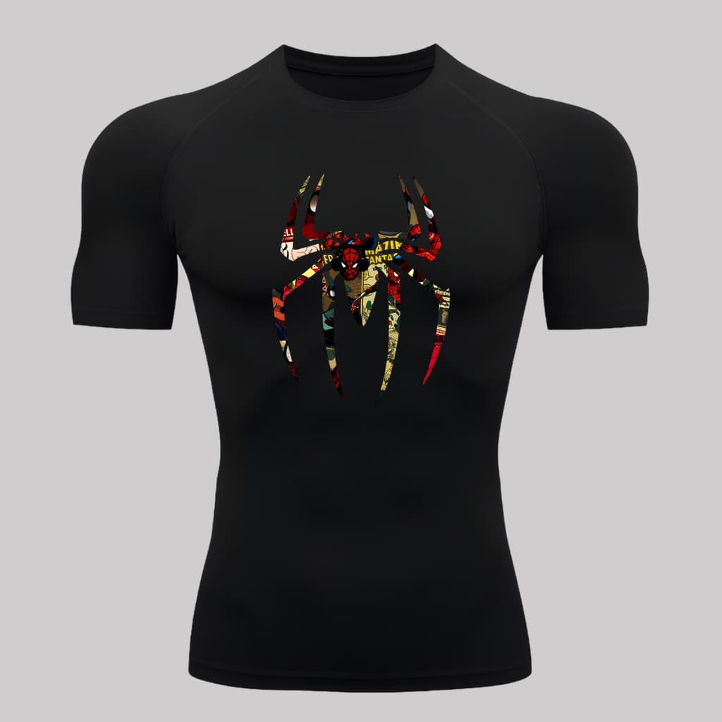 Camiseta Térmica Compressão Spider Man Masculina Proteção UV