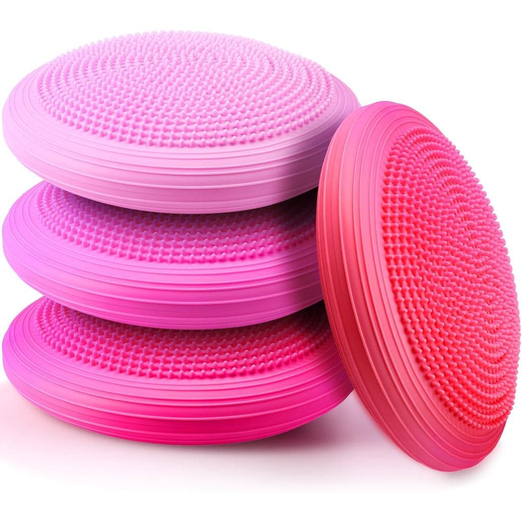 Libima 4 Peças Almofada Inflável de Equilíbrio para Crianças, Disco de Equilíbrio de 13 Polegadas, Assento Flexível para